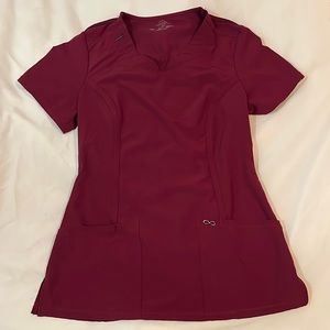 Cherokee Infinity wine colored scrub top